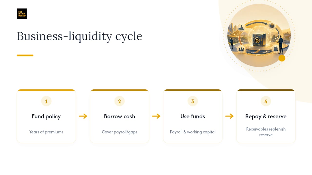 Business liquidity reserve cycle diagram