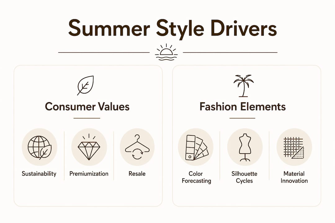 Infographic showing drivers of summer style trends