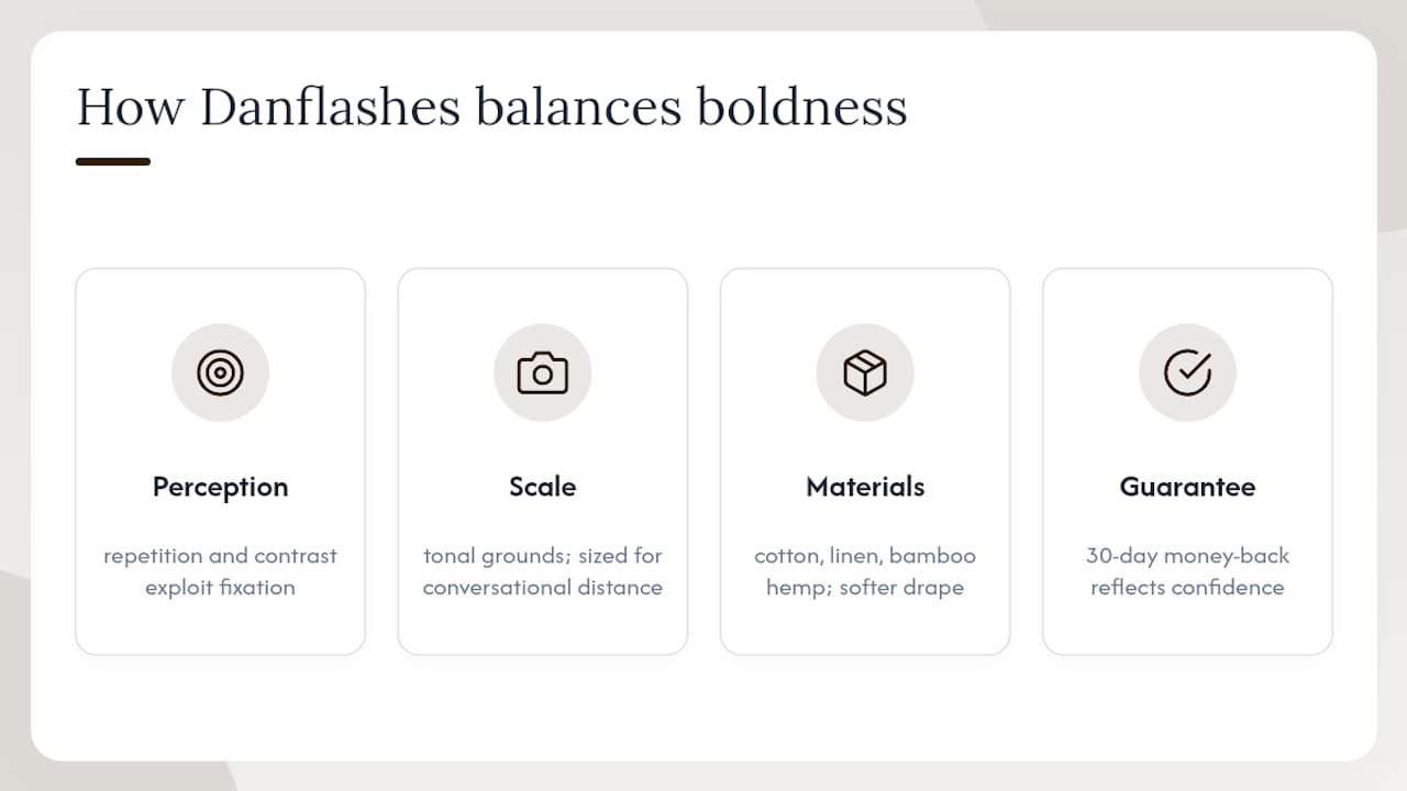 Why Danflashes champions bold yet thoughtful patterns — overview diagram