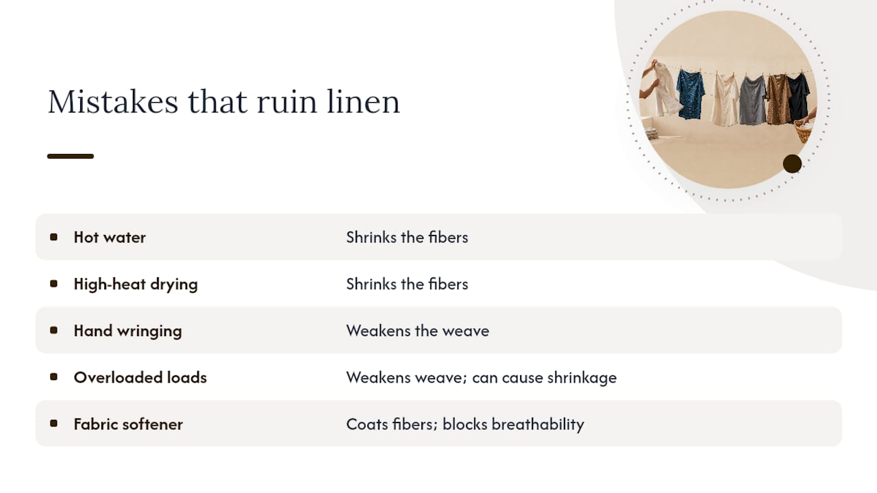 Five linen shirt care mistakes and effects