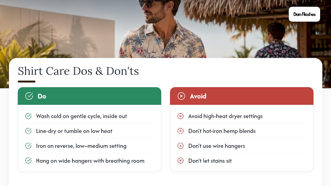 Keeping a Hawaiian Shirt Looking Sharp for the Office - overview diagram
