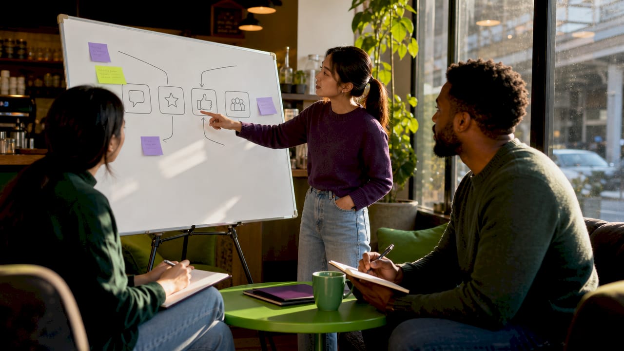 Team discussing customer feedback platform types