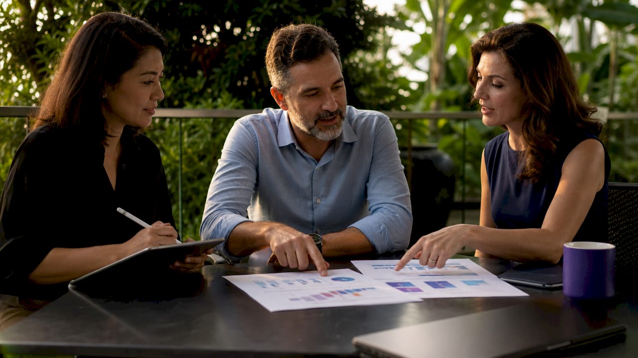 Team discussing AI automation advantages