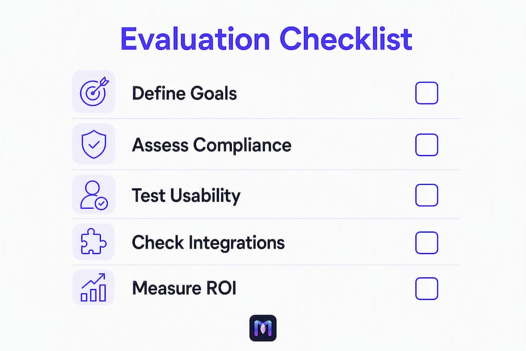 Infographic showing AI workflow evaluation steps