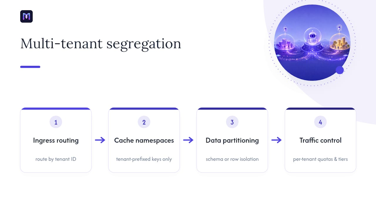 Diagram of multi-tenant chatbot data segmentation