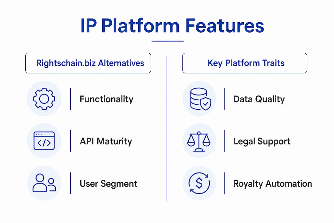 Infographic showing comparison of IP platform features