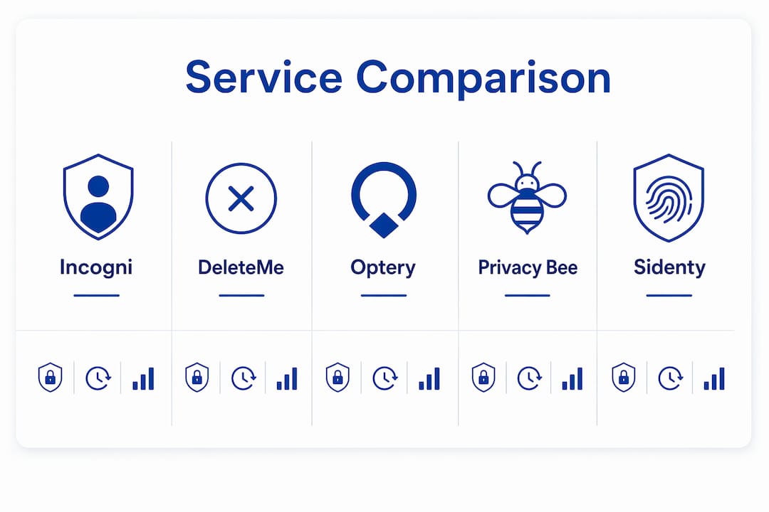 Infographic comparing data removal services