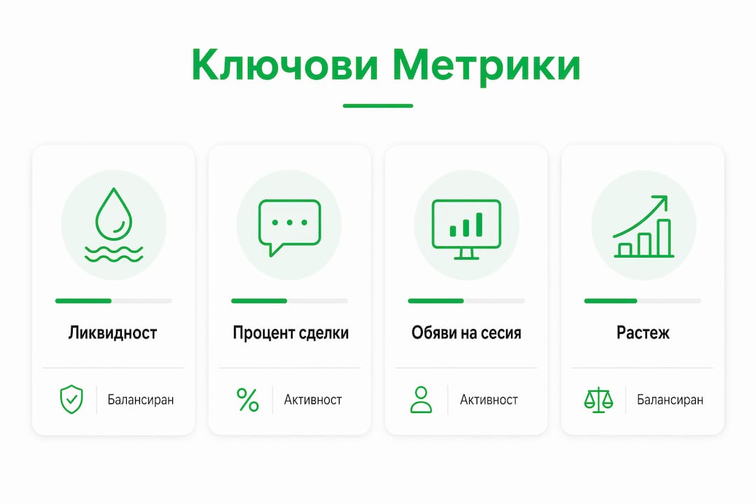 Визуален обзор на основните показатели за успех при стратегията на маркетплейса