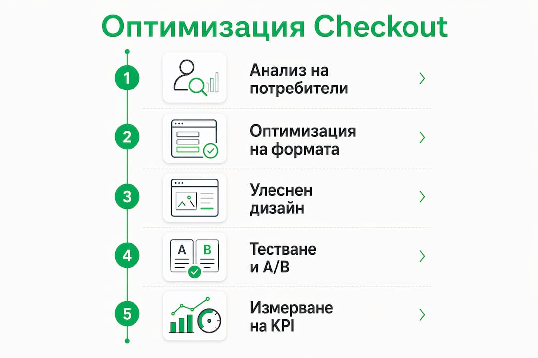 Инфографика с ключови съвети за подобряване на процеса на финализиране на поръчката