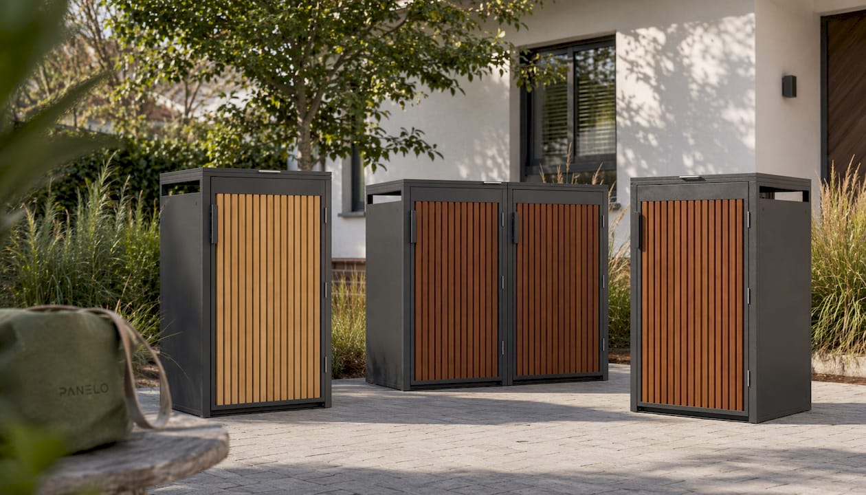 Mülltonnenbox 1er Eiche Natur