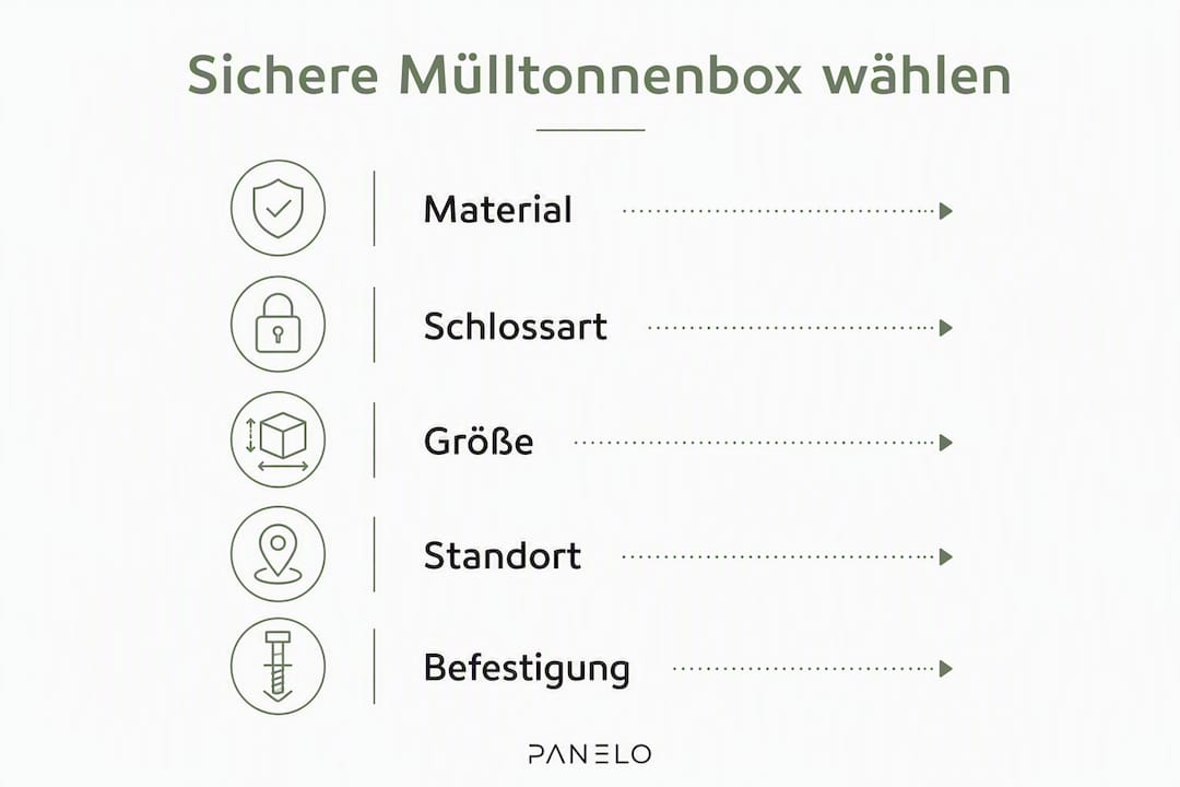 Übersicht: Worauf es bei einer sicheren Mülltonnenbox wirklich ankommt