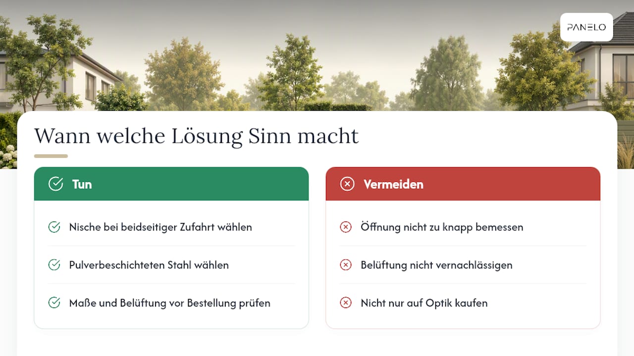 Wann welche Lösung wirklich Sinn macht — overview diagram