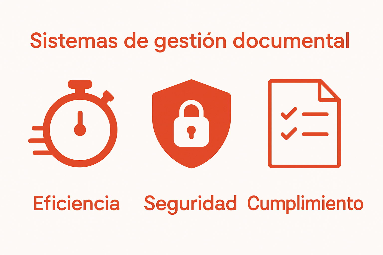 Infographic showing efficiency, security, and compliance benefits of document management systems.