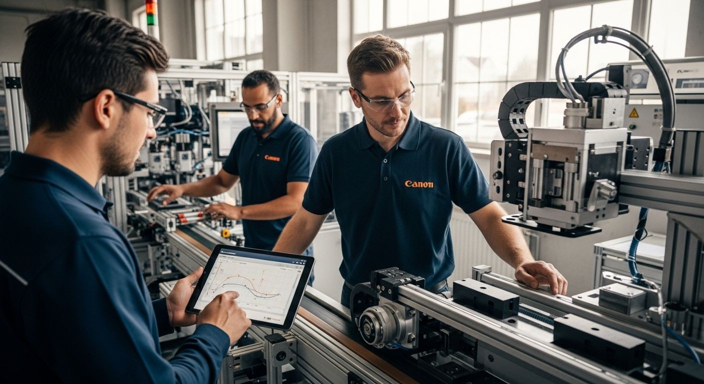 industria automatización humanos fábrica