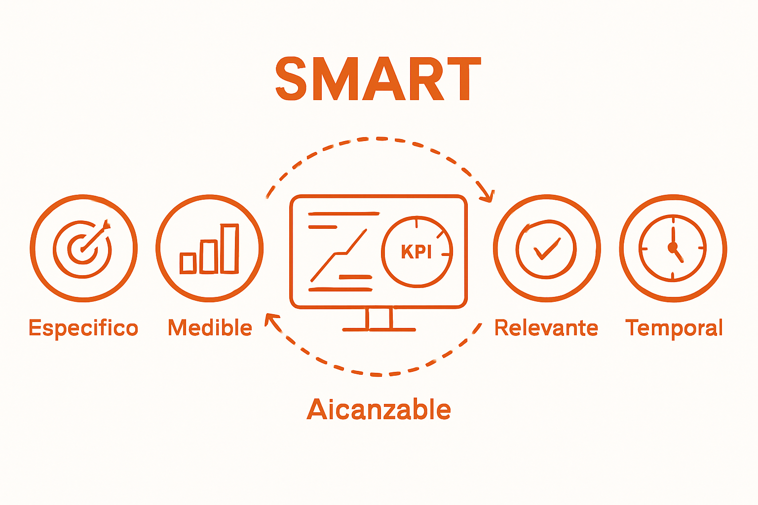 Infographic showing SMART criteria for KPIs