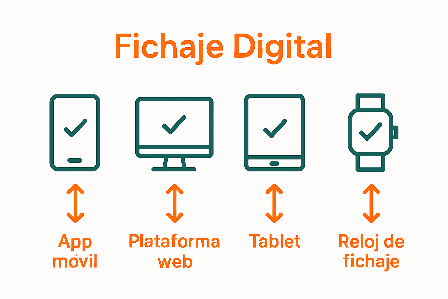 Comparativa visual de métodos de fichaje digital