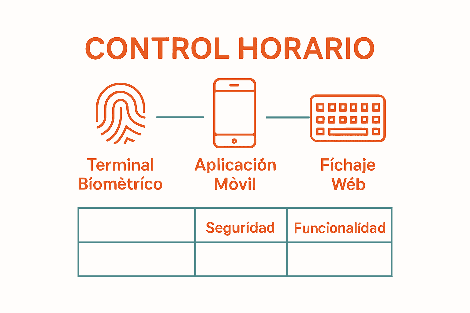 Comparativa visual de sistemas de control horario en hostelería
