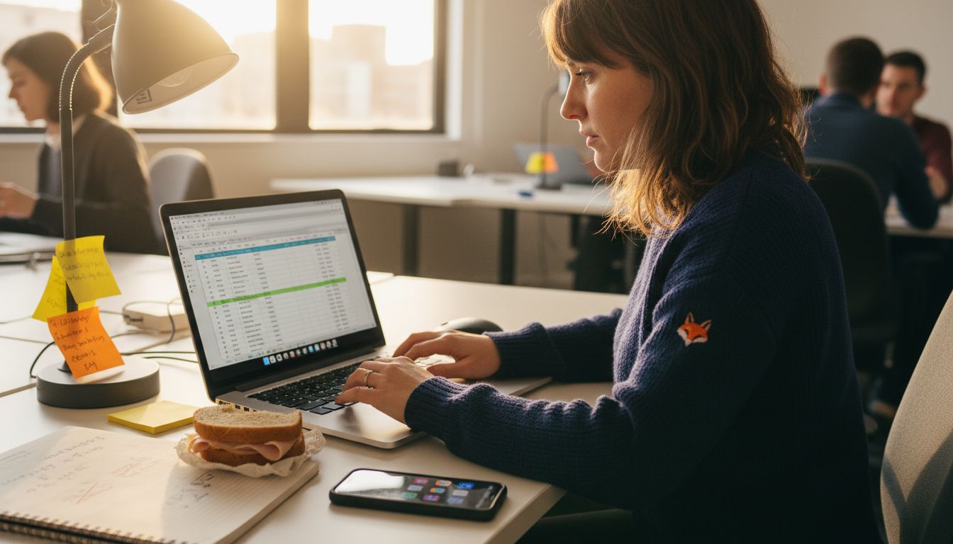 Ingresando cálculos de horas trabajadas en Excel