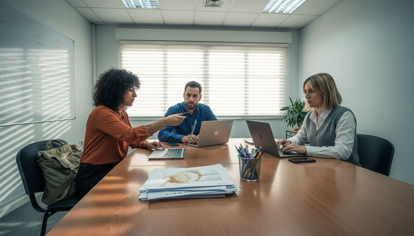 El equipo de la oficina trabaja de forma colaborativa utilizando herramientas en la nube.