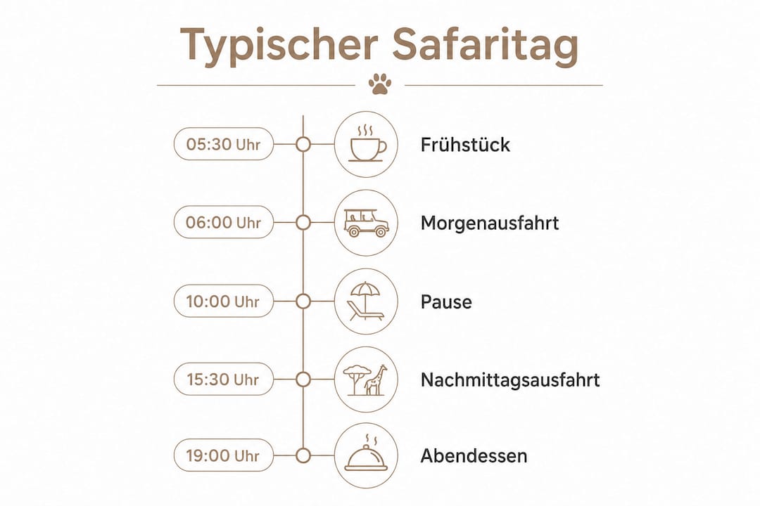 Infografik: Ein typischer Tag auf Familiensafari in KwaZulu-Natal