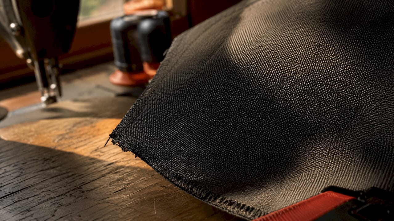 Close-up detail of Cordura nylon fabric texture