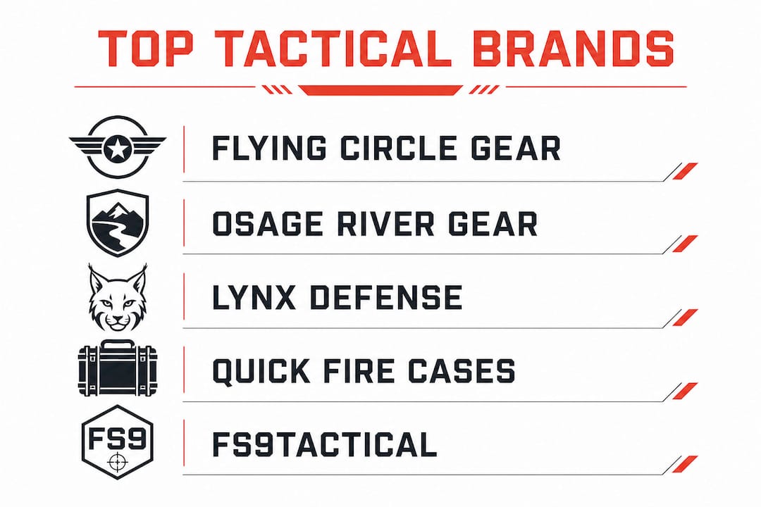 Infographic ranking top tactical range bag brands