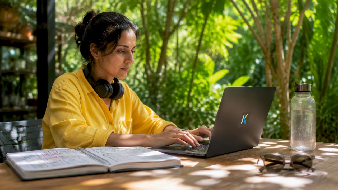 Video editor working on reels editing at home desk