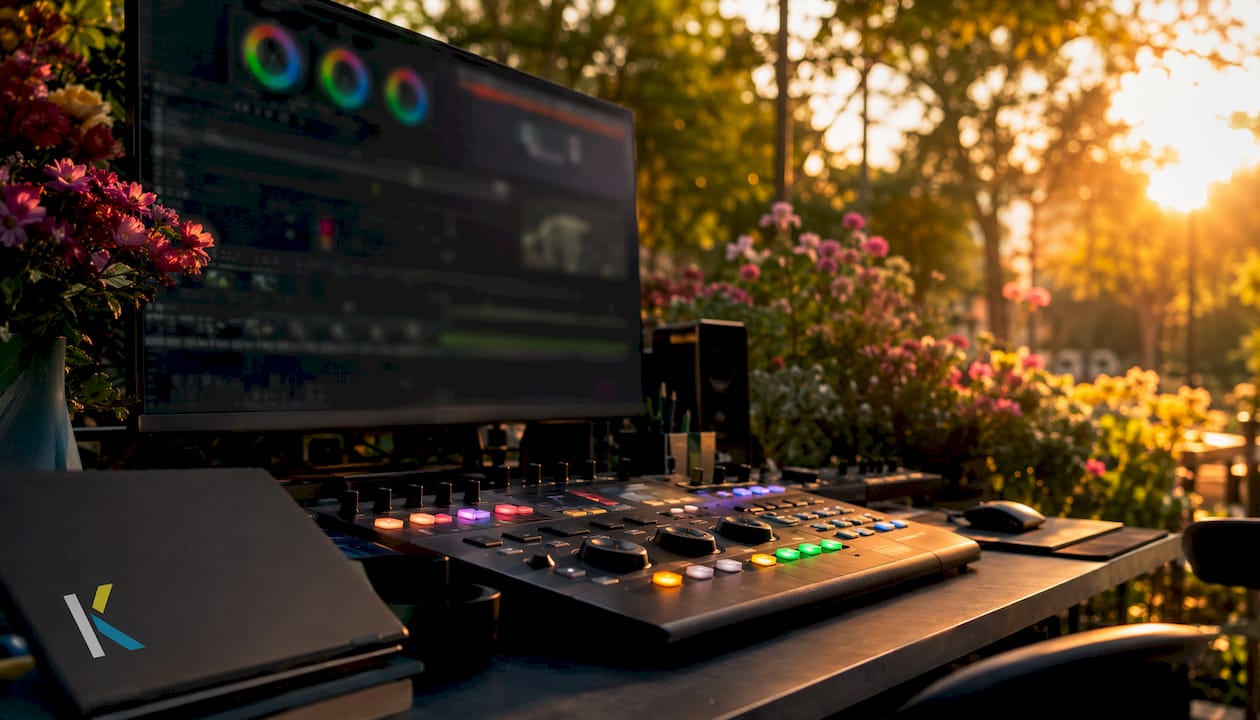 Advanced color grading editing suite setup