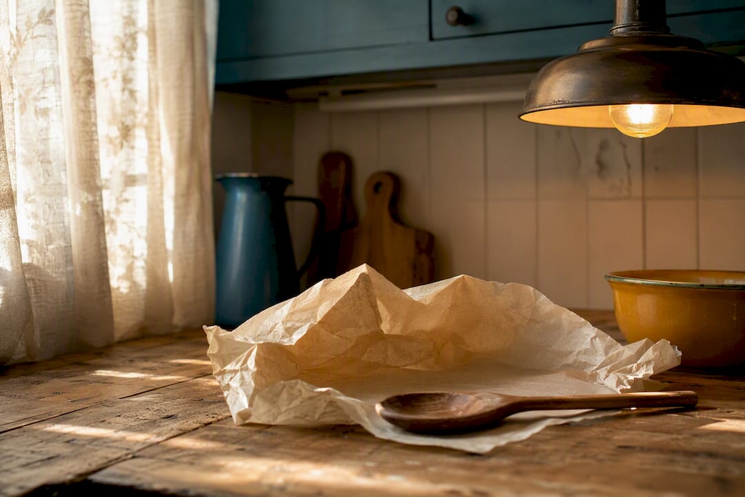 Various light sources casting mixed shadows on wooden table