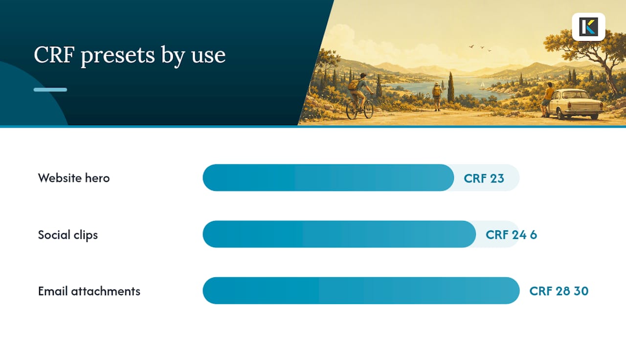Practical Presets and Target Sizes for Web Delivery — overview diagram