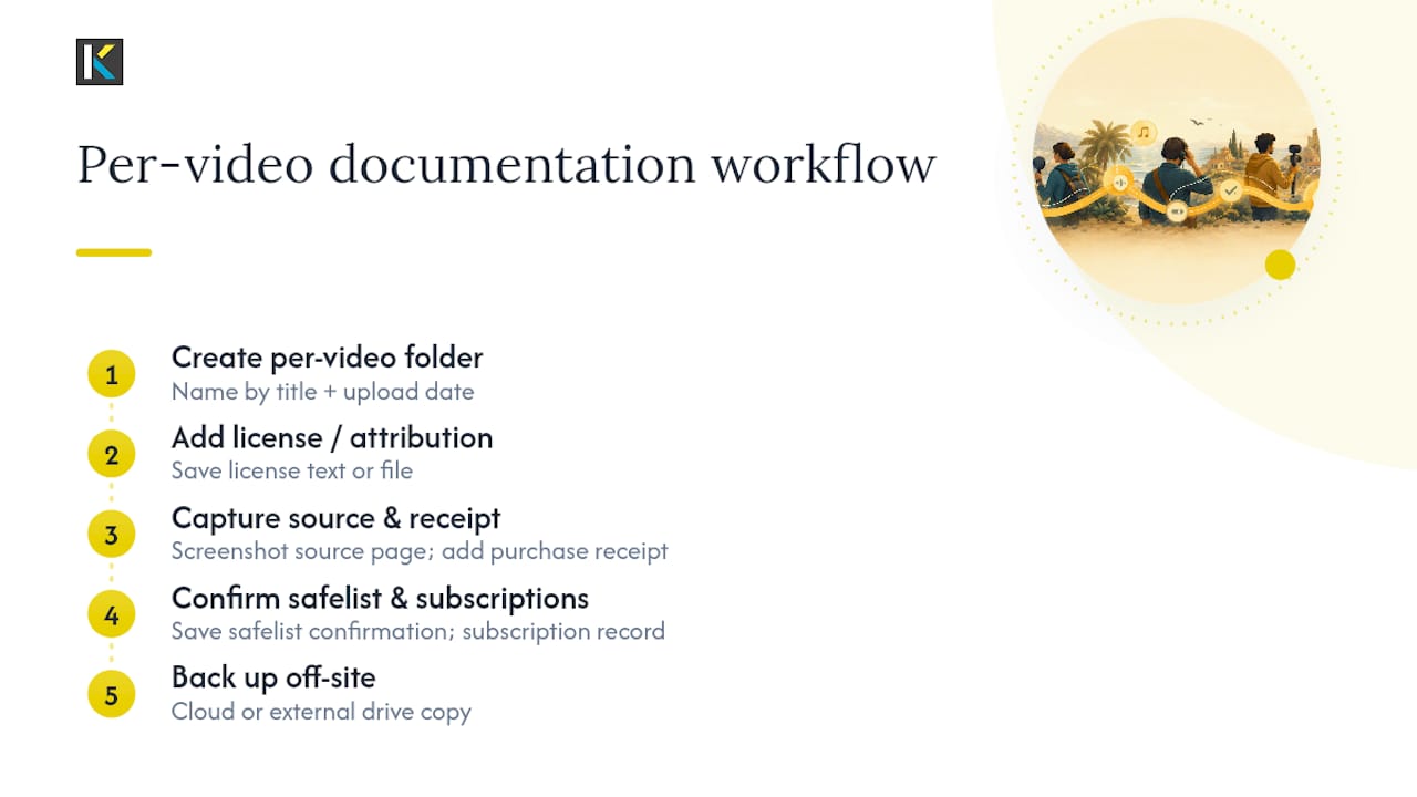 Music license documentation checklist