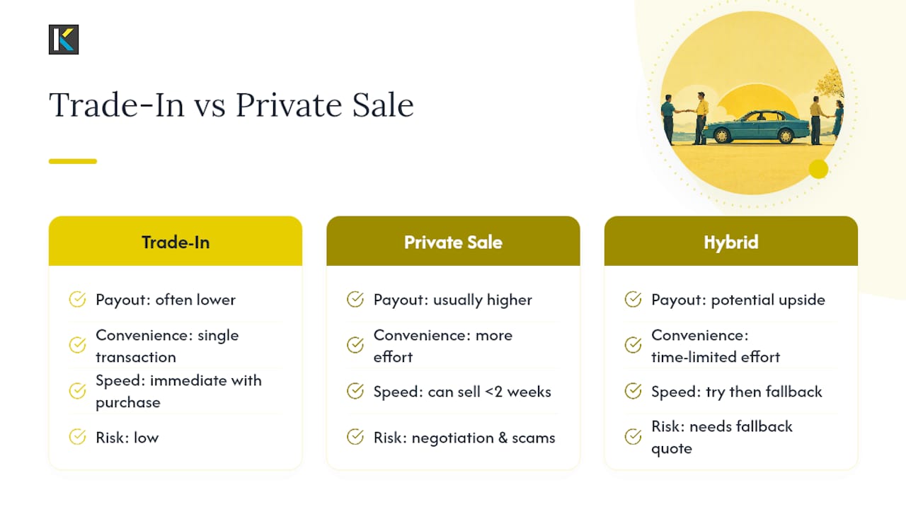 Trade-In vs. Private Sale: Which One Actually Serves You Better? — overview diagram