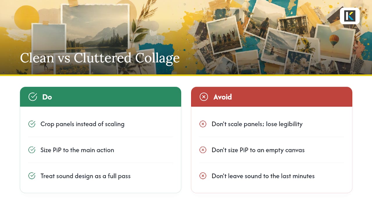 What Separates a Clean Collage From a Cluttered One — overview diagram
