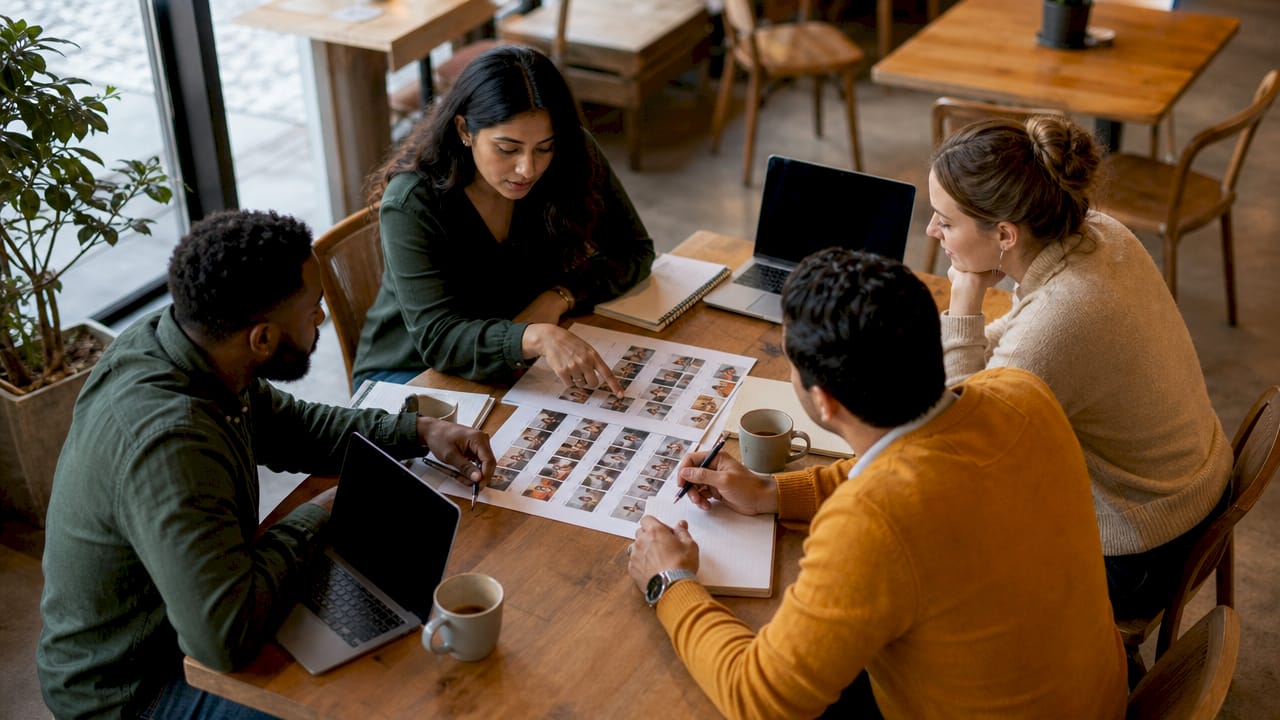 Team coordinating vendors for commercial move