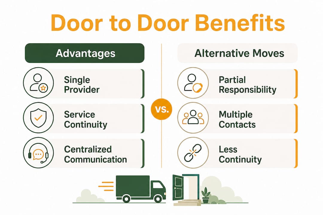 Infographic comparing full and partial moving services