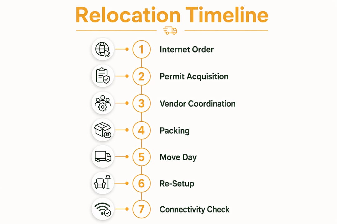 Infographic of key relocation timeline steps