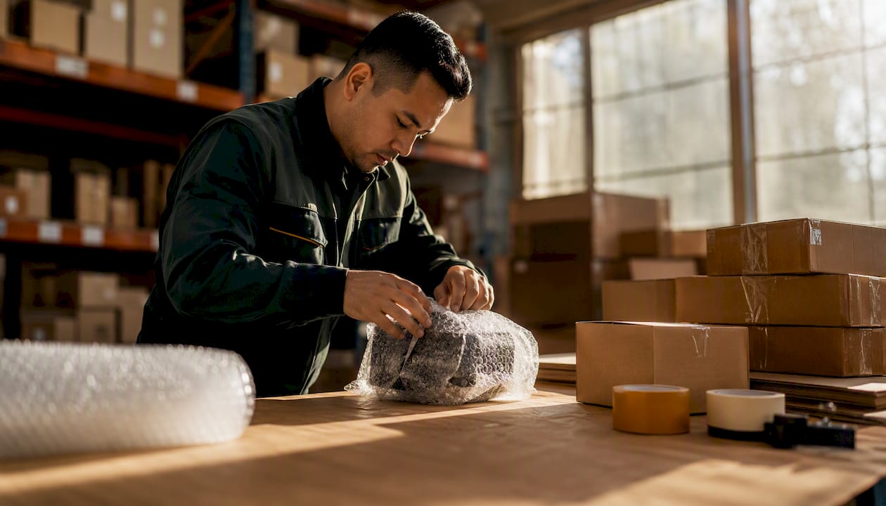 Mover wrapping special high-value camera for move