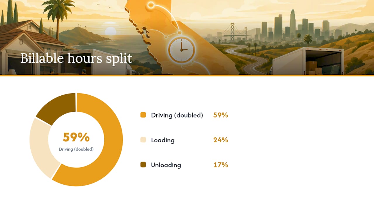 Bay Area to Fresno billable hours calculation