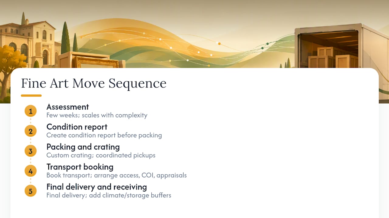 Fine art moving planning sequence diagram