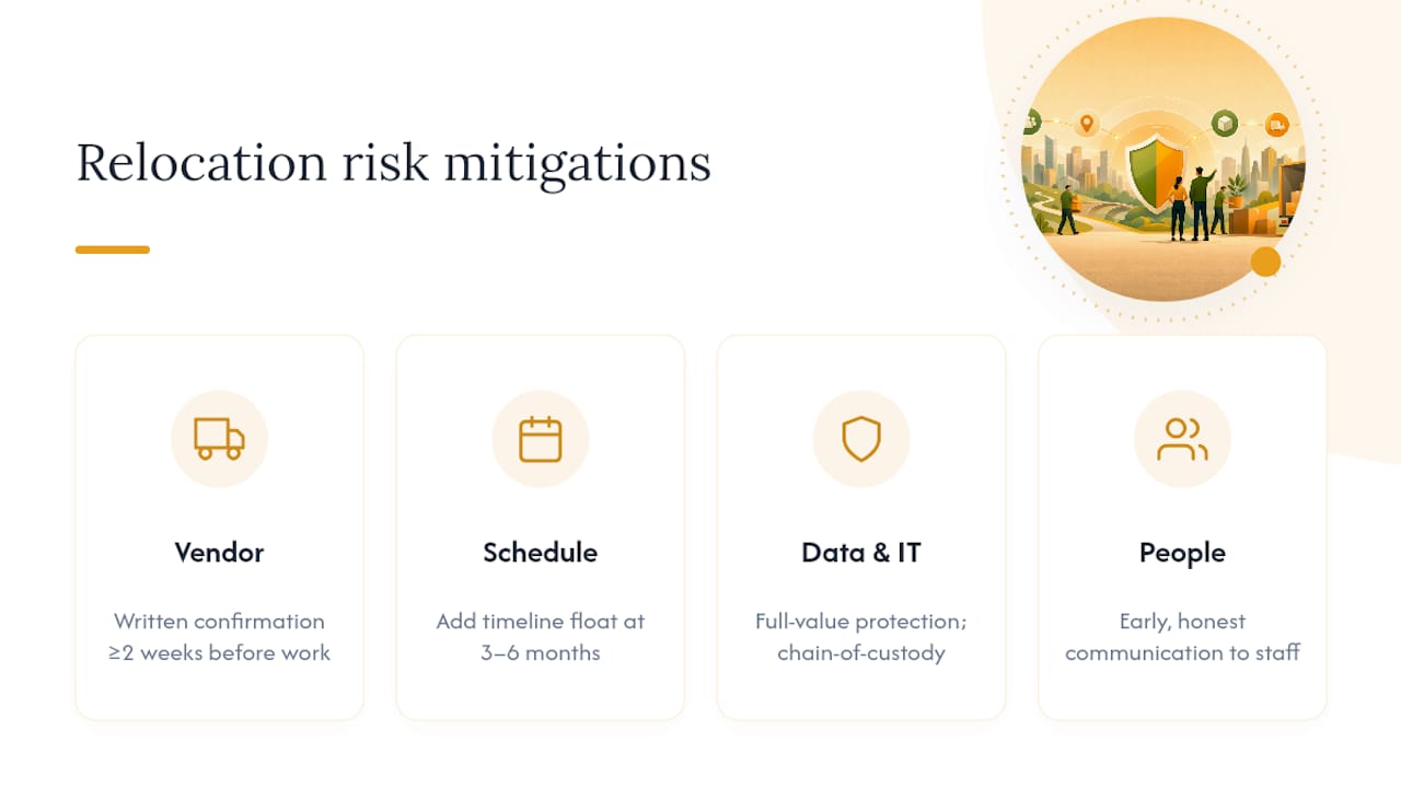 Four office relocation risks and mitigations