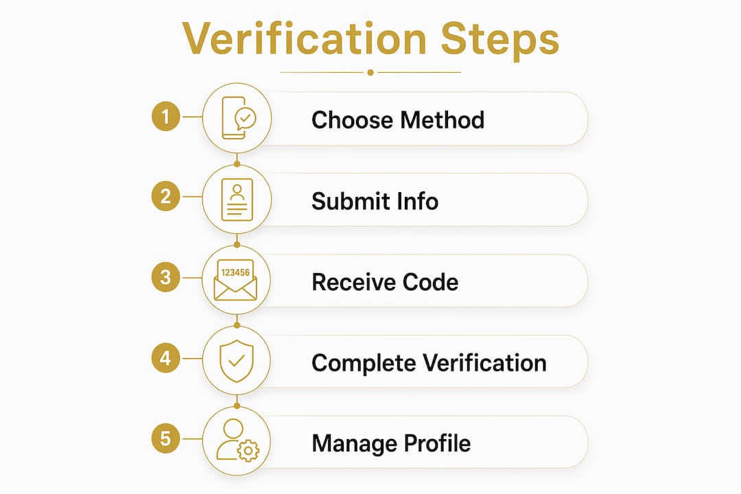 Infographic showing Google listing verification steps