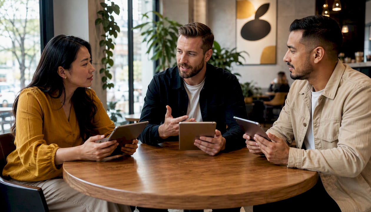 Team collaborating on QA management solutions