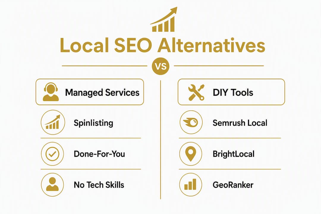 Infographic showing local SEO alternatives comparison