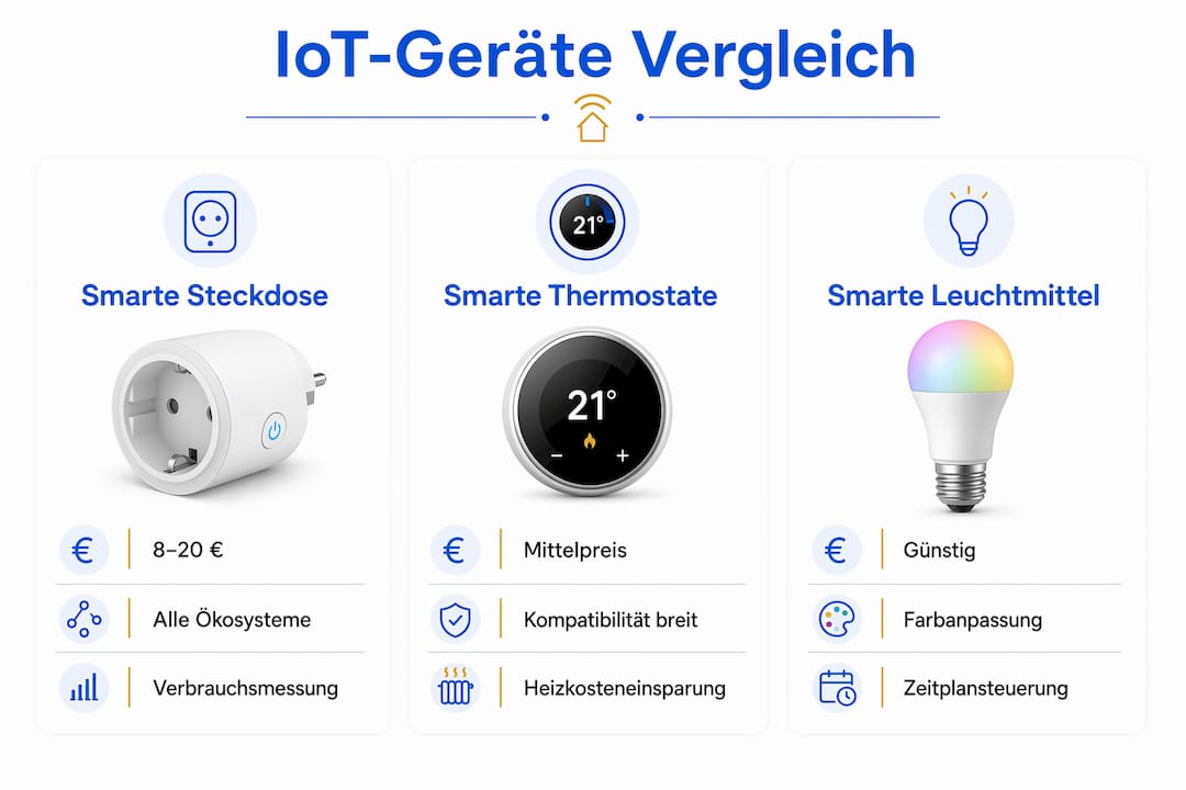 Übersichtsgrafik zum Vergleich verschiedener IoT-Geräteklassen
