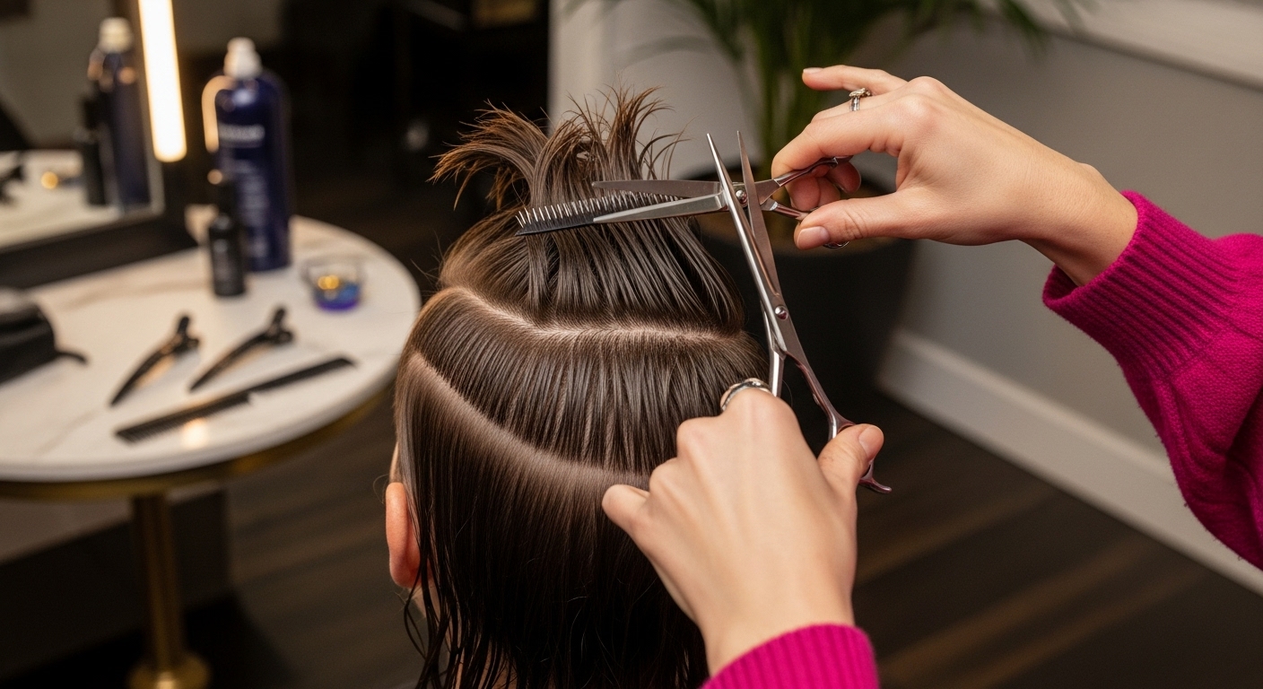 wolf haircut layering demonstration