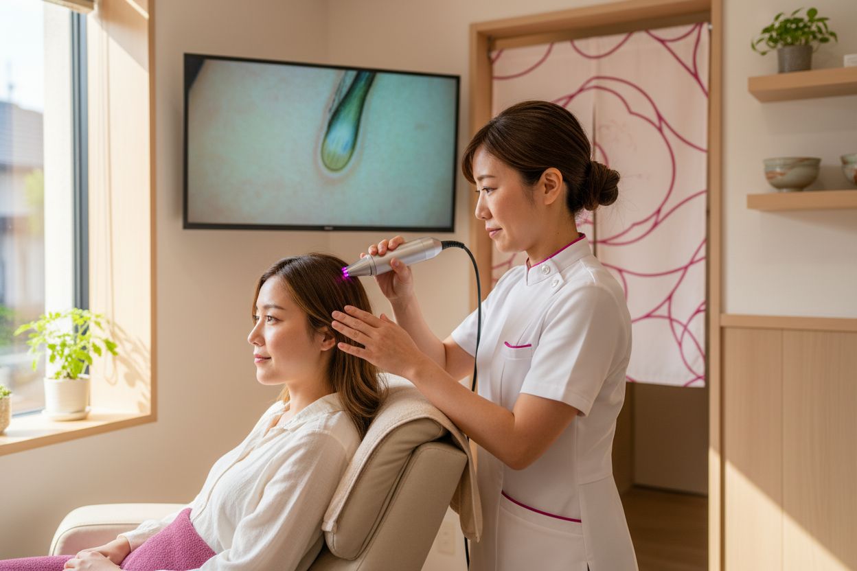 scalp analysis Japanese spa