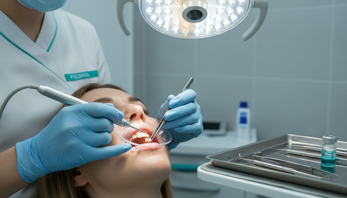 Close-up of advanced dental procedure