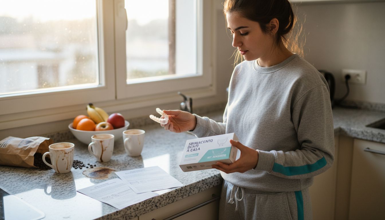 Una donna mette a confronto i kit sbiancanti per denti fai-da-te con quelli professionali: ecco le differenze che ha riscontrato.