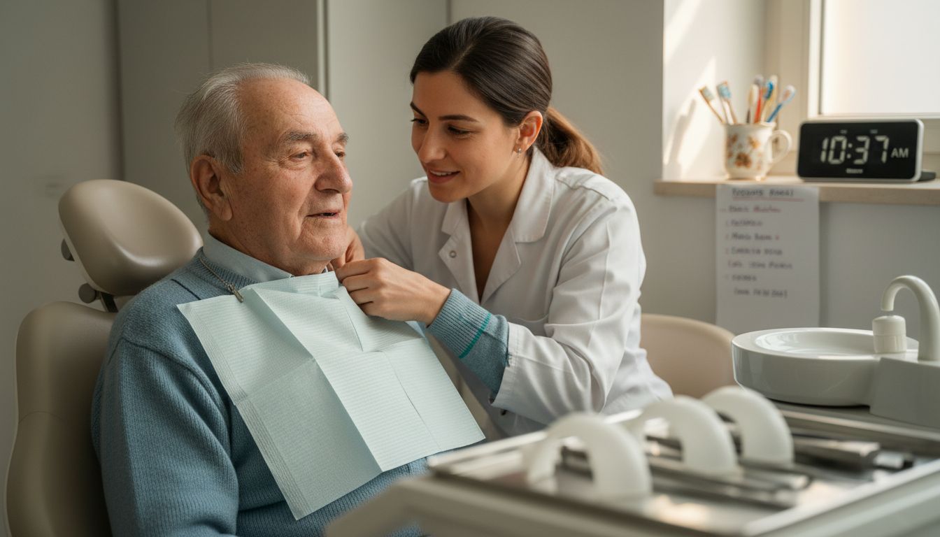 Preparativi in studio per un trattamento odontoiatrico professionale