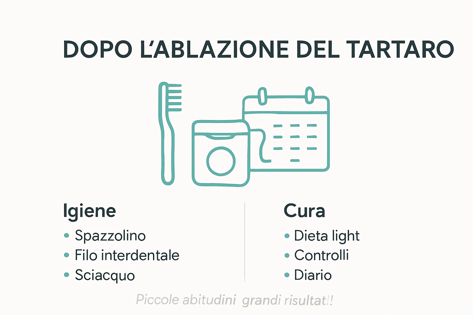 Guida illustrata alla cura dei denti dopo la rimozione del tartaro